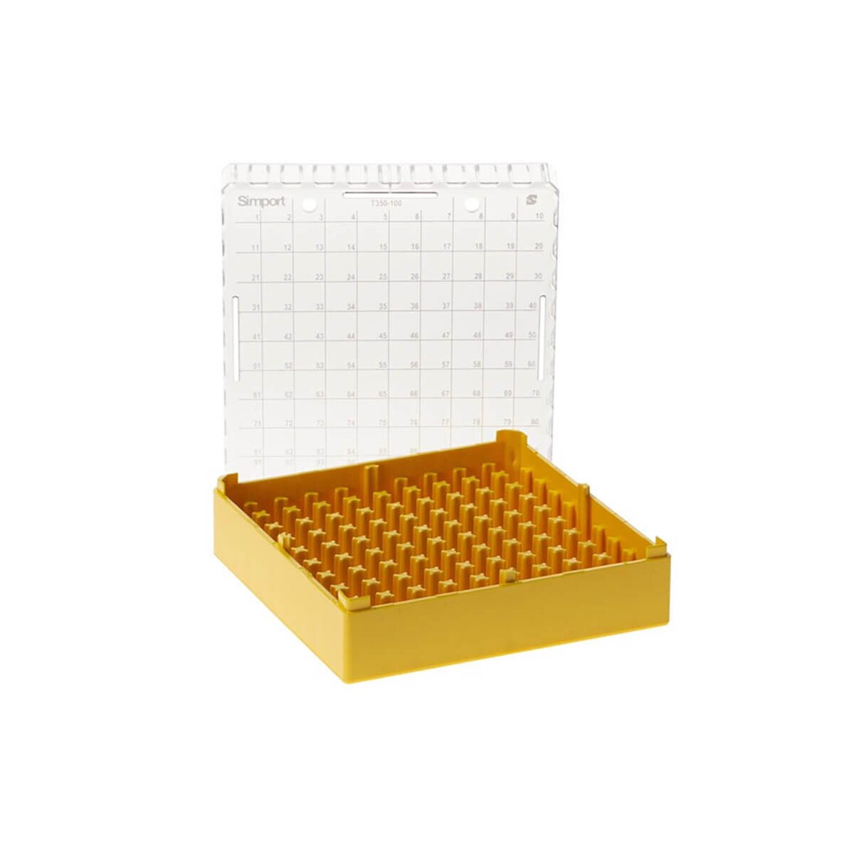 Tube storage box, yellow